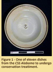 Image of conserved plate from the CSS Alabama.