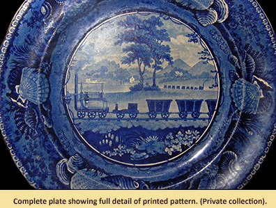 Complete plate showing full detail of printed pattern. (Private collection).