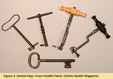 Image of dental tools that were used in the 18th century.