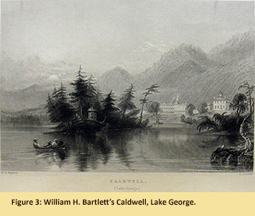 Image of lithograph depicting Caldwell, Lake George.