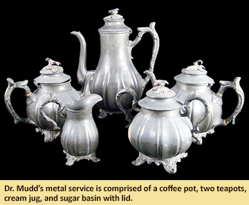 Dr. Mudd's tea and coffee service at MAC Lab for conservation.