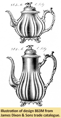 Illustration of pattern 863M from trade catalogue.