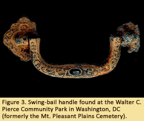 Figure 3. Swing-ball handle found at the Walter C. Pierce Community Park in Washington, DC (formerly the Mt. Pleasant Plains Cemetery). 