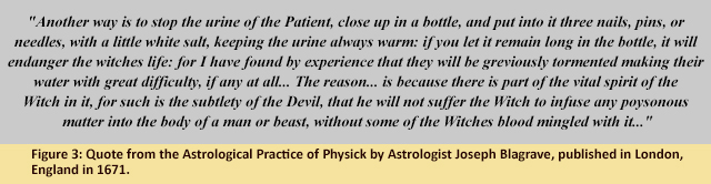 Figure 3: Quote from the Astrological Practice of Physick by Astrologist Joseph Blagrave, published in London, England in 1671.