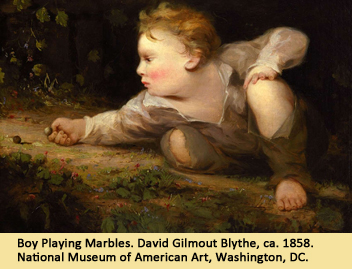 Boy Playing Marbles. David Gilmout Blythe, ca. 1858. National Museum of American Art, Washington, DC.